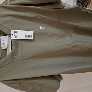 Men's Ami Paris Olive Green T-Shirt